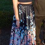 Betsy and Adam Navy Floral Dress Photo 1