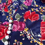 American Vintage 90'S VINTAGE GORGEOUS FLORAL BUTTON UP BABY DOLL TIE BLOUSE‎ MEDIUM. Photo 5