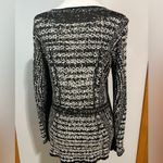 Nic+Zoe  lightweight black white‎ camo sweater size M BIN I Photo 3