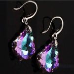 Beautiful iridescent multi colored earrings! Party favorite! New Blue Photo 2