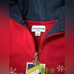 Breckenridge VTG  Christmas Snowman Quarter Zip Fleece Sweater Sweatshirt Red 1X Photo 5