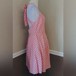 Peach Love California Pink & White Polka Dot Modcloth Dress Backless with Bow  Photo 4