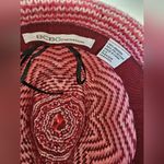 BCBGeneration  Pink and Red Chevron Angora Blend With Lilac Bow Fedora Hat Photo 4