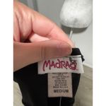 Vintage Deadstock Madrag Black Tube Dress Feather Trim Strapless Mini Party Med Photo 3