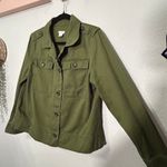 J.Crew 100% Cotton Button-Front Safari Shirt Jacket Shacket Sz Small Army Green Photo 6