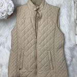 Francesca's Cream Full Zip Puffer Vest Photo 1