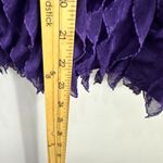 Allison Brittney Allison Taylor Top L Purple Ruffle Textured Y2K Vintage Festival Party Boho Glam Photo 3