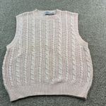 Le Moda Vintage Pink Cable Knit Cotton Blend Sweater Vest Womens XL Retro 80's Photo 7