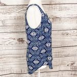 Olive & Oak Stitch Fix Blue Geometric Print Tank Top, EUC, Size Small Photo 5
