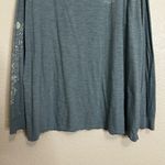 Natural Life 100% Cotton Blue Oversized Long Sleeves Doodle Tee, Size XL Photo 6