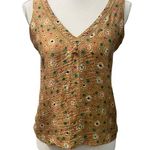 Diane Gilman Vintage 100% Silk Abstract Sleeveless V Neck Tank Top S Hong Kong Photo 0