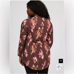 Torrid NWT  Emma Babydoll Tunic long sleeve blouse floral multicolored size 1X Photo 2