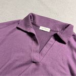 Treasure & Bond  Purple Collar Polo Long Sleeve Sweater Top Size Medium EUC Photo 1