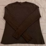 barney's new york Brown Silk Blend Ribbed Long Sleeve Top, size M Photo 10