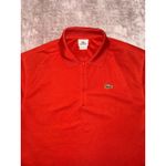 Lacoste sport Polo Shirt Women's Red Zip Neck Made in Spain Sz 6 Photo 1
