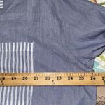 Eden & Olivia  women’s size large dark blue white hi low button front long sleeve Photo 4