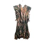 Socialite Womens XS Pink Printed Ruffled Dress Nordstrom Multicolor Lined Photo 4