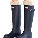 Hunter  ⚡️ Original Tall Matte Rain Boots, Navy Blue, Women's Size 8, NIB Photo 0