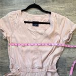 Abercrombie & Fitch  Womens Jumpsuit Pink V-Neck Short Sleeve Belted Casual Photo 4