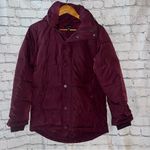 Universal Standard  NWT Burgundy Puffer Coat with Hood Photo 1