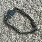 Longine women’s vintage dainty 1960’s silver green crystal/stone watch (jade?) Photo 7