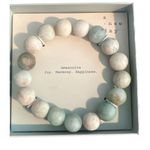 A New Day Amazonite Beaded Bracelet Box Stretch Joy Harmony Happiness NEW Photo 1