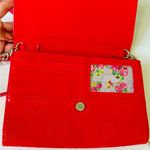 Betsey Johnson  Vibrant Red Heart Crossbody Clutch with Bow Photo 15