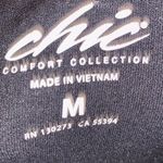 Chic Collection Chic Comfort Collection Chevron striped blouse with attached cardigan black white Photo 5