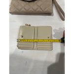 MNG Wallet and Vegan Leather Quilted clutch Wristlet Beige Tan Photo 3