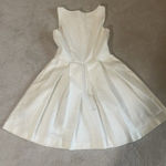 Just Taylor Size 8 Fit & Flare Dress White Boat Neck Sleeveless Classic Photo 9