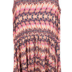 Avenue  Plus Size 18 20 Dress Midi Shift Pink Blue‎ Sleeveless Drawstring 438 Photo 0