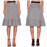Line and Dot  Stripe Midi Skirt Photo 1