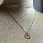 Open heart Dainty heart dangle gold tone Necklace Photo 6