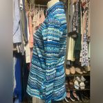 Nike  Pro Dri-Fit Quarter Zip Blue Patterned Long Sleeve Photo 2