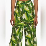 Alice + Olivia NWOT Russell Palm Wide Leg Green Leaf Print Pants Sz XL Sold Out Photo 5