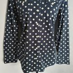 Tommy Hilfiger Timmy Hilfiger Navy Blue White Polka Dot Button Down Shirt Photo 4