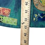 Chico's  Embroidered Tie-Dye Denim Vest Size 1 / S Boho Patchwork Artsy Eclectic Photo 10