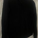 Evelyn Grace Black Cable Knit Zip Up Cashmere Sweater Size Medium Photo 1