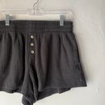 Old Navy  Dark Grey Waffle Knit‎ Button Front Lounge Shorts Size M Photo 1