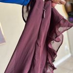 House Of CB  ARIELA MULBERRY RUFFLE MAXI DRESS wine size XL NWOT‎ Photo 7