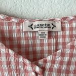 Nanette Lepore  pink and white gingham romantic sleeve top Photo 1