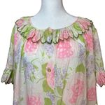 Vintage Komar‎ Petal Nightgown Robe Peignoir Floral Lightweight USA Size Small Tan Photo 1