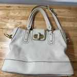 Ann Taylor  Pebbled Cream Leather Shoulder Bag Purse w/ Handles/Strap, Like New Photo 2