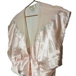 Victoria's Secret Vintage Victoria’s Secret Gold Label Floral Satin Sheer Button Front Top size SP Photo 1