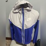 Nike  Women's Small Blue/Whitete Full ZIP Hooded Jacket Photo 0