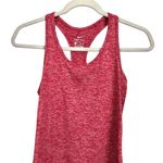 Nike  Women’s Sz XS Dri Fit Tank Top Heathered Red Racerback Knit Sleeveless Gym Photo 1