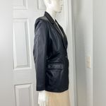 Apostrophe  Black Business Soft Leather Women's Casual Blazer Size 14P Photo 7
