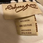 27. Vintage Y2K Lady Scoop Neck Tassel Kaftan Beach Cover Up 1X Black W… White Photo 6