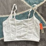 White Lace Cami/Crop Top/Sports Bra Size Large Photo 0