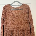 Peruvian Connection Tunic Dress Sz MED Brown Lightweight Pima Cotton Autumncore Photo 2